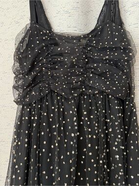Zara Black Polka Dot Maxi Dress
